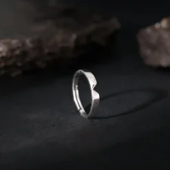 Silver Classic V Ring For Him