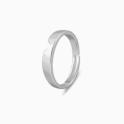 Silver Classic V Ring For Him