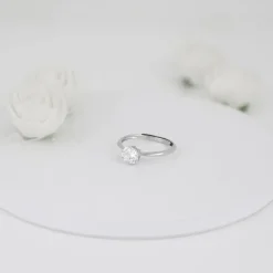Silver Classic Vintage Solitaire Pendant & Ring Set