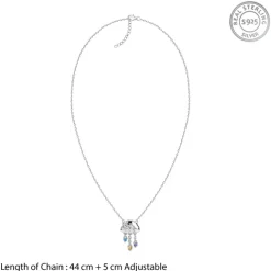 Silver Cloud and Raindrop Necklace