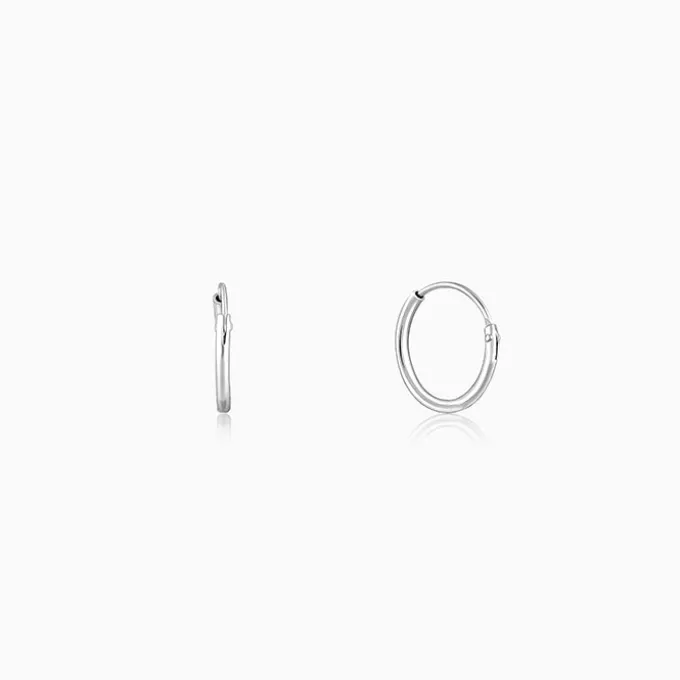 Silver Clover Kids Hoop Earrings (4-12 yrs)