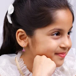 Silver Clover Kids Hoop Earrings (4-12 yrs)