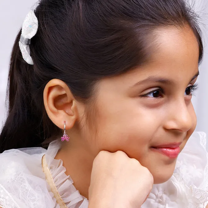 Silver Clover Kids Hoop Earrings (4-12 yrs)