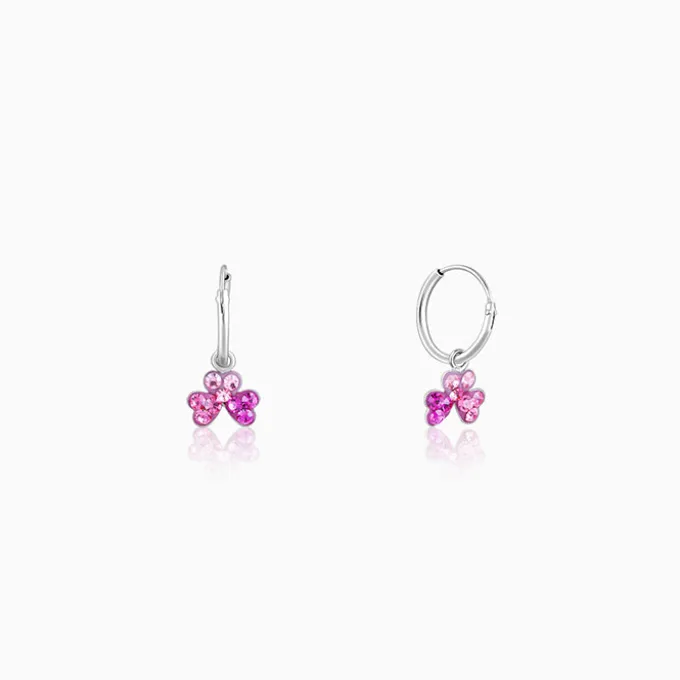 Silver Clover Kids Hoop Earrings (4-12 yrs)