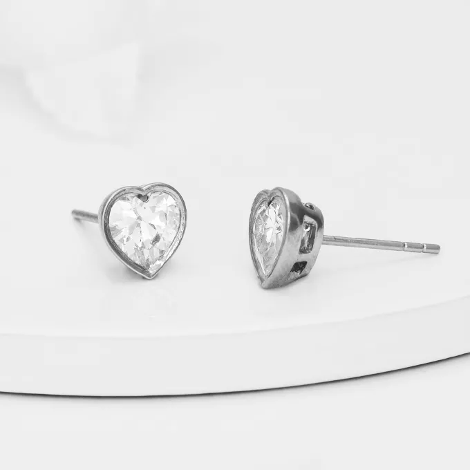 Silver Coeur Earring