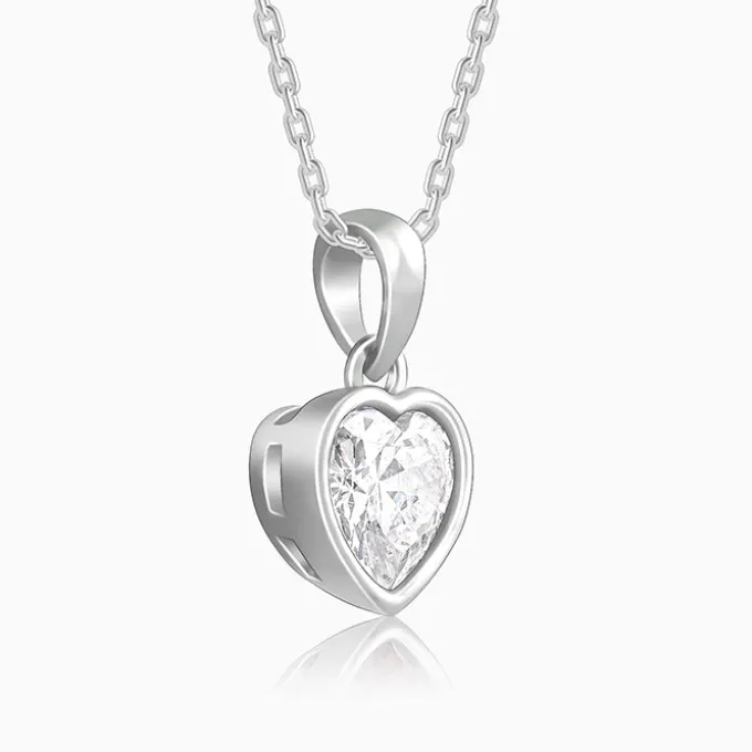 Silver Coeur Set with Link Chain