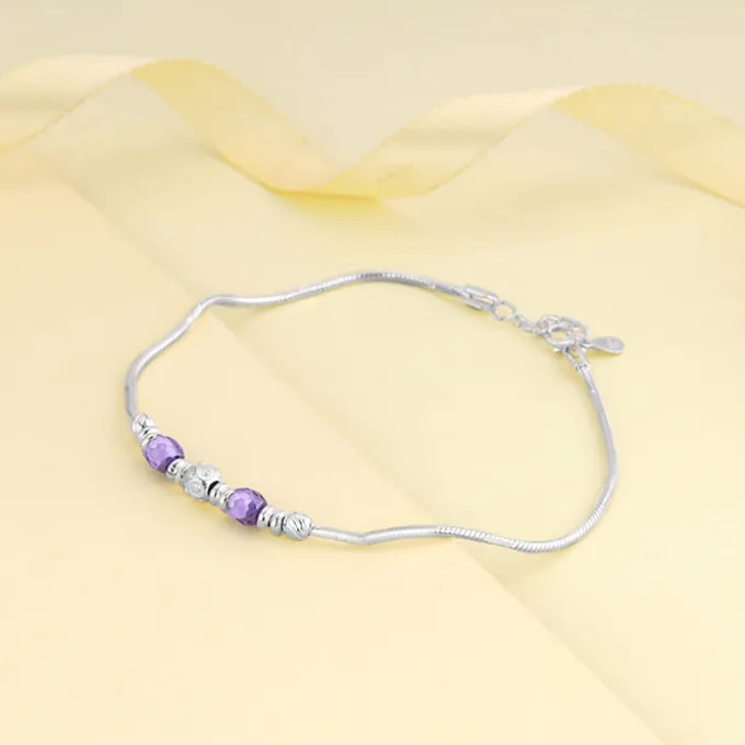 Silver Colourful Radiance Anklet