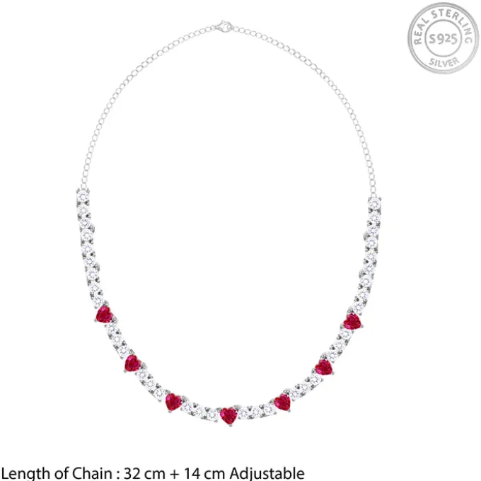 Silver Crimson Crush Necklace