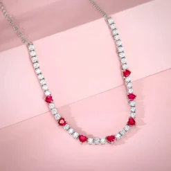Silver Crimson Crush Necklace