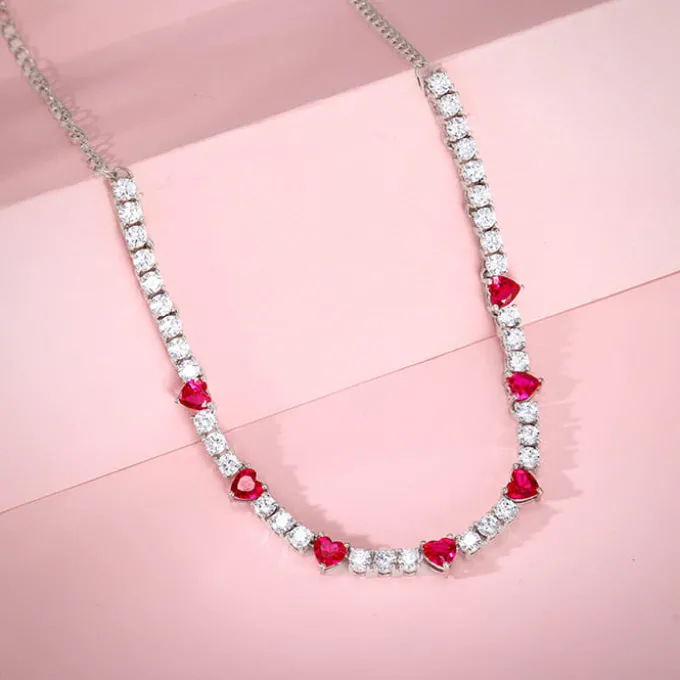 Silver Crimson Crush Necklace