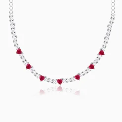 Silver Crimson Crush Necklace