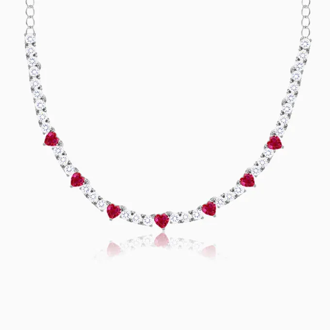 Silver Crimson Crush Necklace