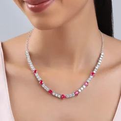 Silver Crimson Crush Necklace