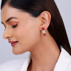 Silver Criss Cross Love Earrings