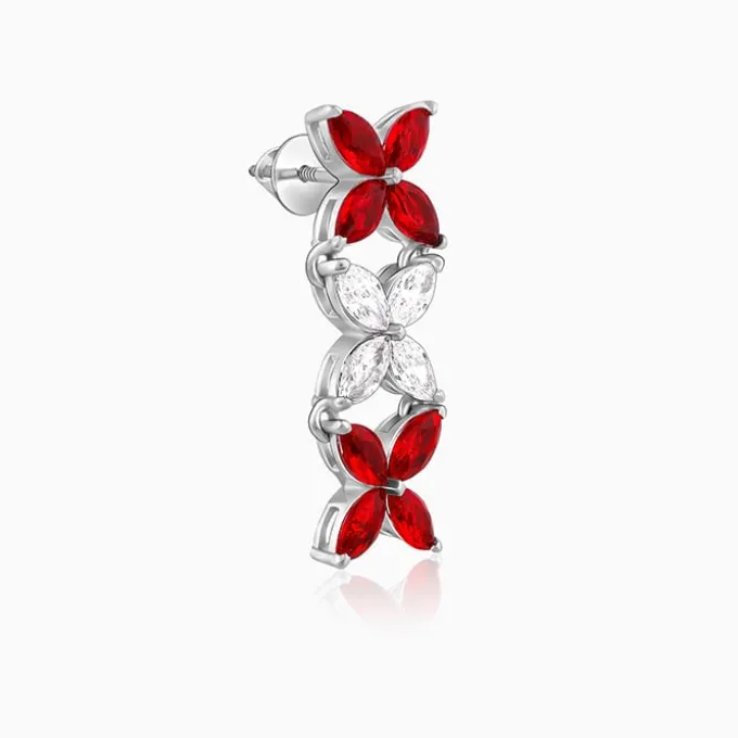 Silver Criss Cross Love Earrings