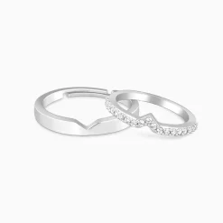 Silver Cupid Arrow Couple Bands