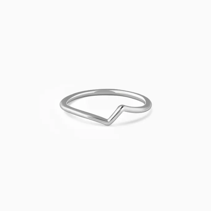 Silver Curvy Lines Ring