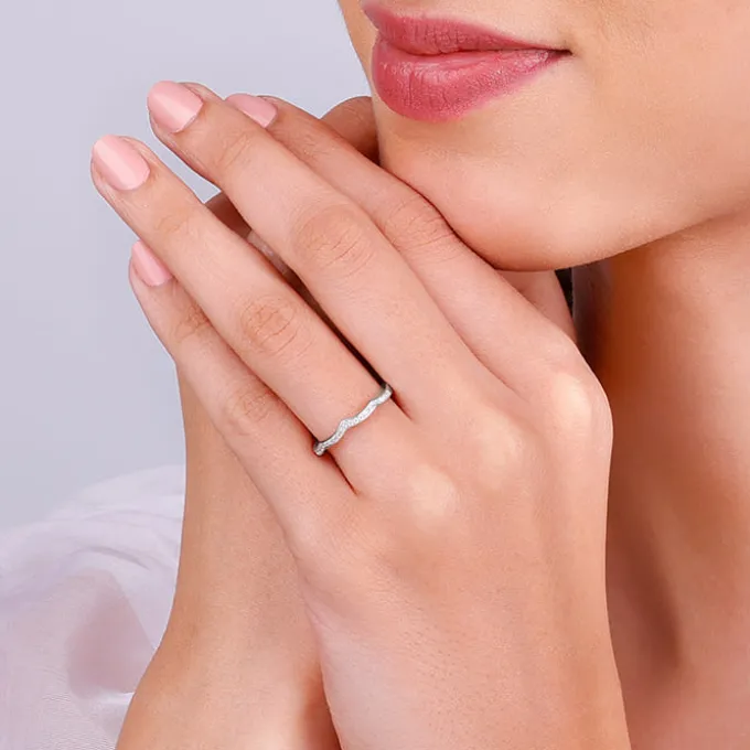 Silver Curvy Wave Ring