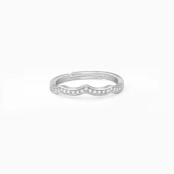 Silver Curvy Wave Ring
