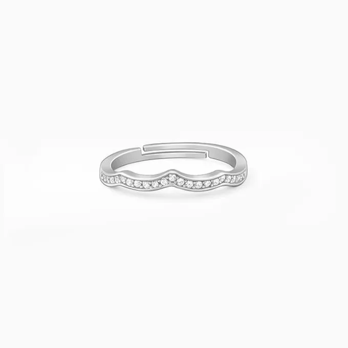 Silver Curvy Wave Ring