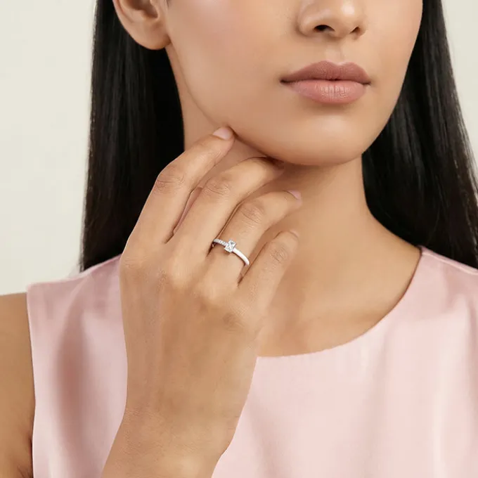 Silver Cute Girl Stack Rings (Size 12)