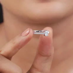 Silver Cute Girl Stack Rings (Size 12)