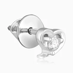 Silver Cute Heart Earrings