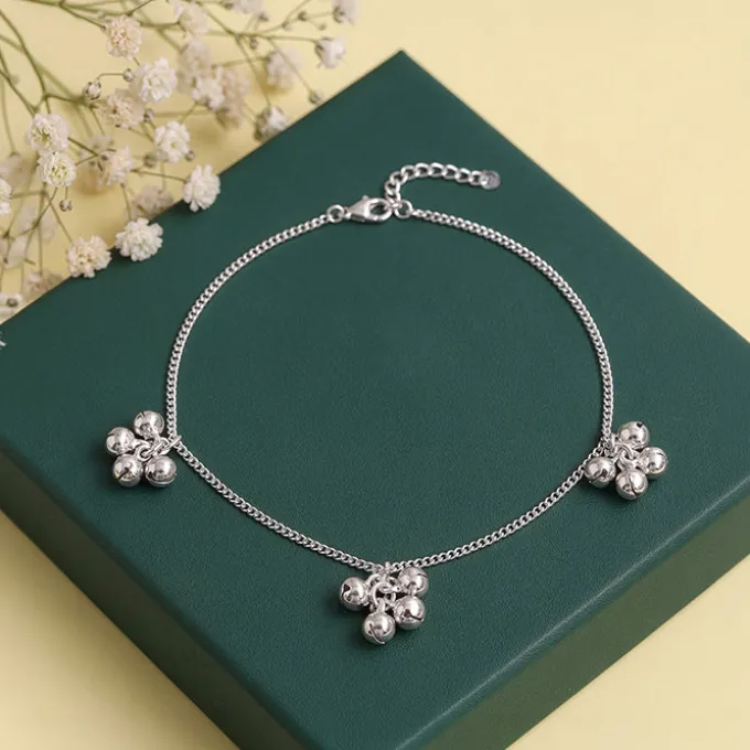 Silver Cute Orb Anklet