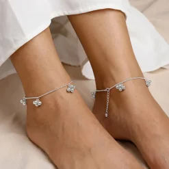 Silver Cute Orb Anklet
