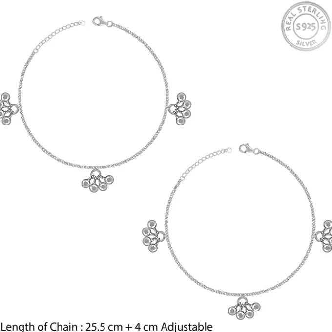 Silver Cute Orb Anklet