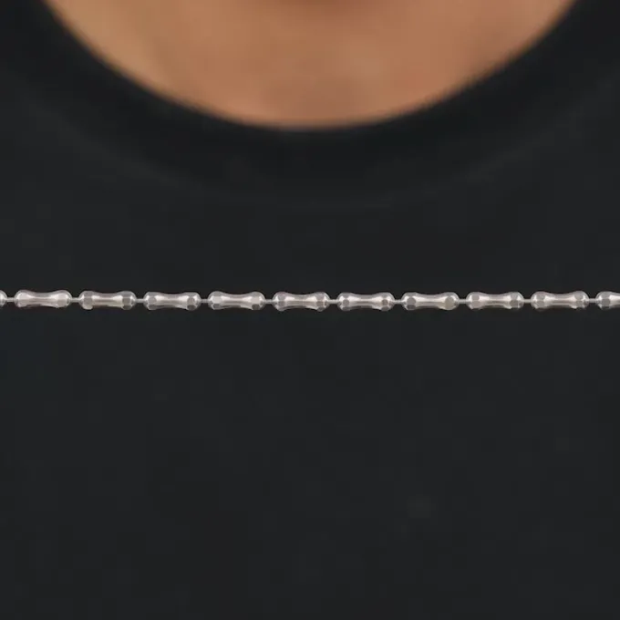 Silver Cylindrical Chain For Him