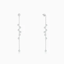 Silver Dangling Chain Earrings