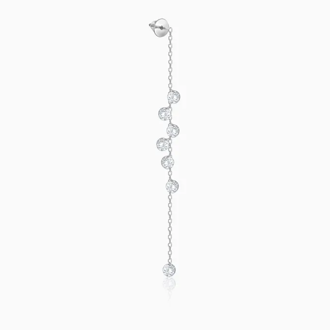 Silver Dangling Chain Earrings