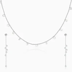 Silver Dangling Queen's Set