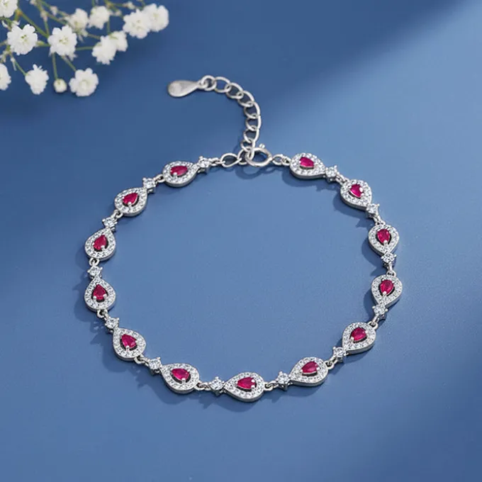 Silver Dawn Drop Bracelet