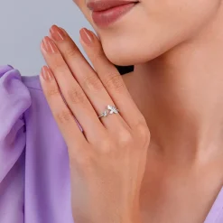Silver Dazzling Butterfly Ring