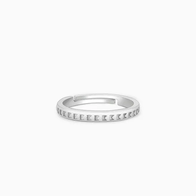 Silver Dear Hearts Ring