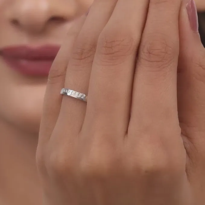 Silver Dear Hearts Ring
