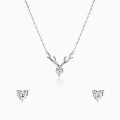 Silver Deary Hearts Set