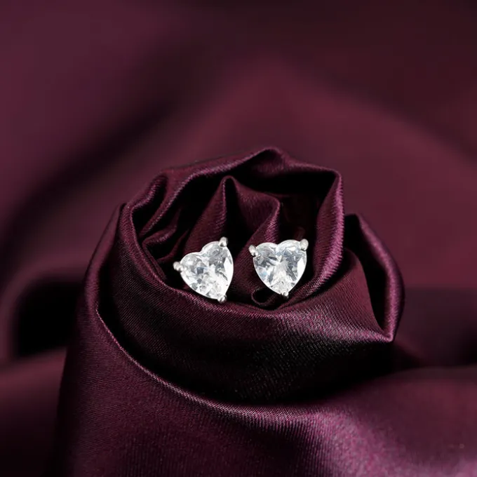 Silver Deary Hearts Set