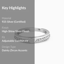 Silver Deeply in Love Ring