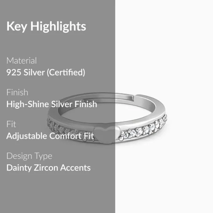 Silver Deeply in Love Ring