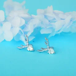 Silver Deer Heart Set