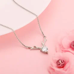 Silver Deer Heart Set