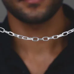 Silver Delink Bracelet For Him