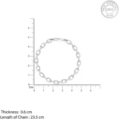 Silver Delink Bracelet For Him