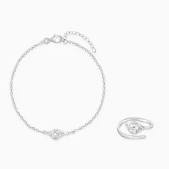 Silver Dewdrop Duo Set