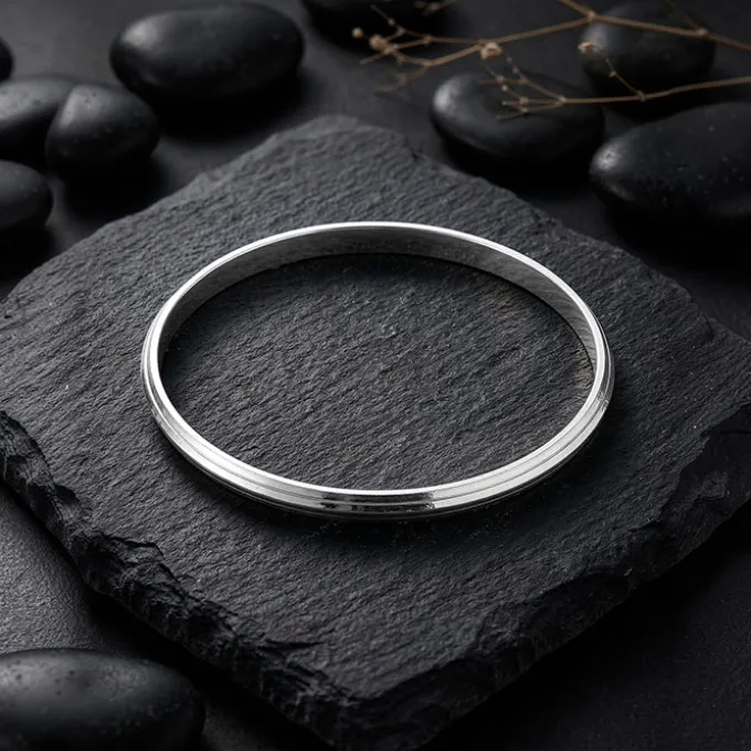 Silver Diljot Kada For Him (Size 7)