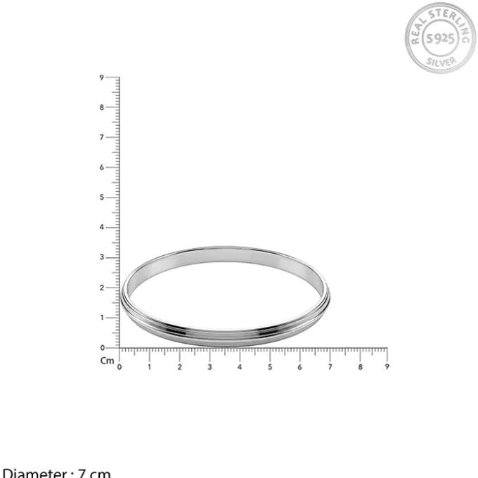 Silver Diljot Kada For Him (Size 7)