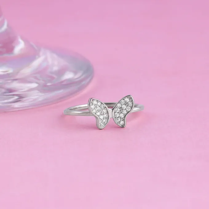 Silver Dione Butterfly Ring